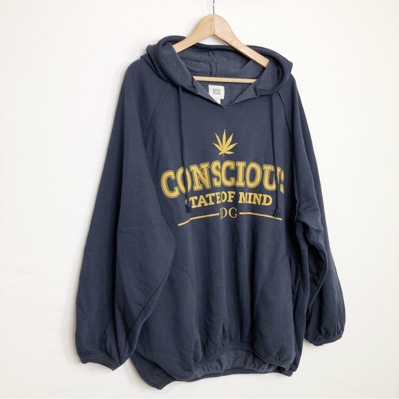 BDG Ryder State Of Mind Navy blue, hooded sweatshirt - Picture 11 of 15